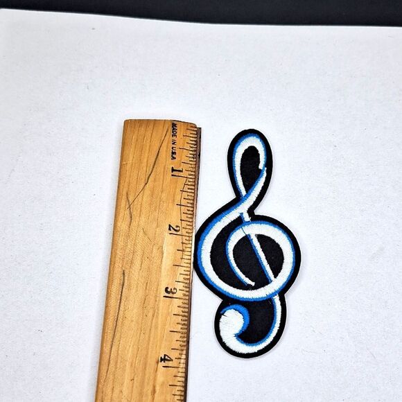 music musical note iron on patch diy sew on wearab… - Picture 2 of 2
